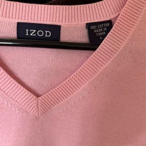 Pink Izod men’s sweatervest